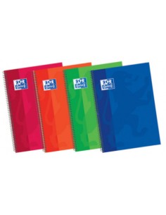 Paq 5 cuaderno espiral fº 80h 90g pauta 25 c m tapa plastico classic